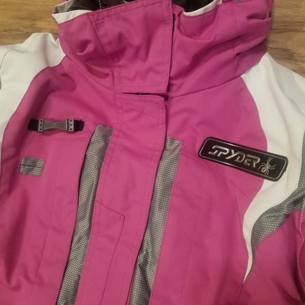 2pc SPYDER Womens Large Pink Snowsuit Snow Ski Snow Suit