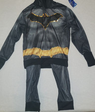 Boy's DC Batman 2 Pc Outfit Costume Set Hoodie  Pants Size Medium 7-8 