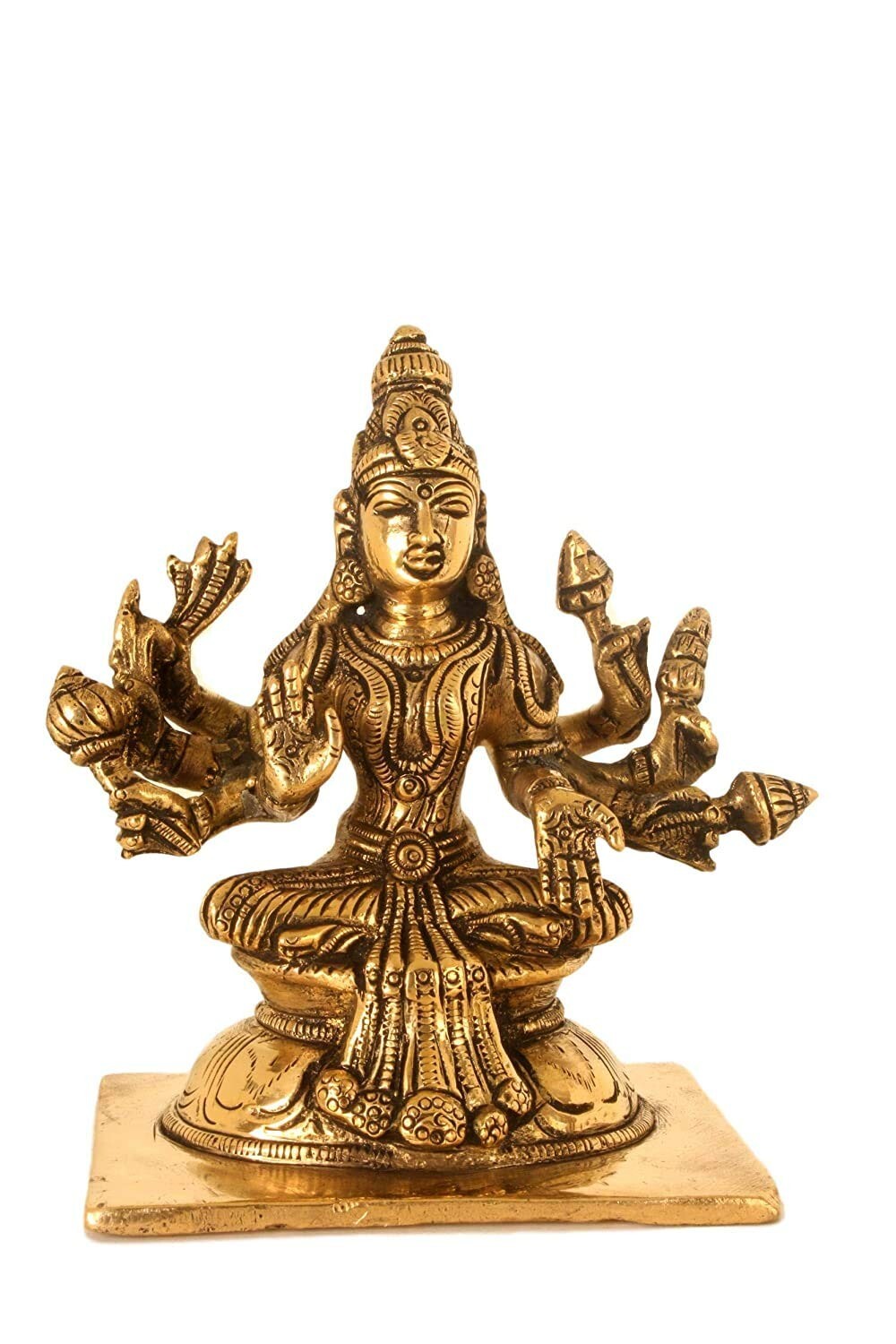 Brass Goddess Ashtalakshmi Statue Ashta Lakshmi Set of 8 Home Office