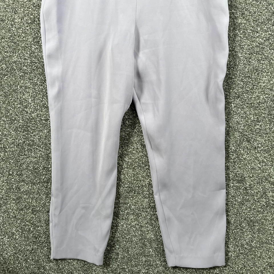 Mint Velvet Jumpsuit Womens UK 10 Purple Straight Cropped Leg Zip Back Party - Image 3 of 4