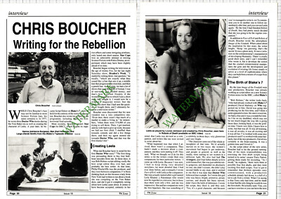 Chris Boucher Doctor Who Schriftsteller - 90er Jahre Artikel