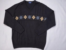 Mens Vintage Jumper Size Large Sweater V Beck Argyll Golf Knit