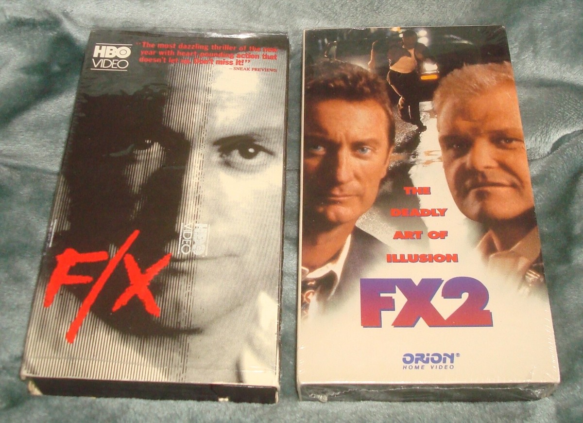 FX 1 & 2 SEALED VHS TAPE THRILLER MOVIE ACTION 1986 1992 BRIAN