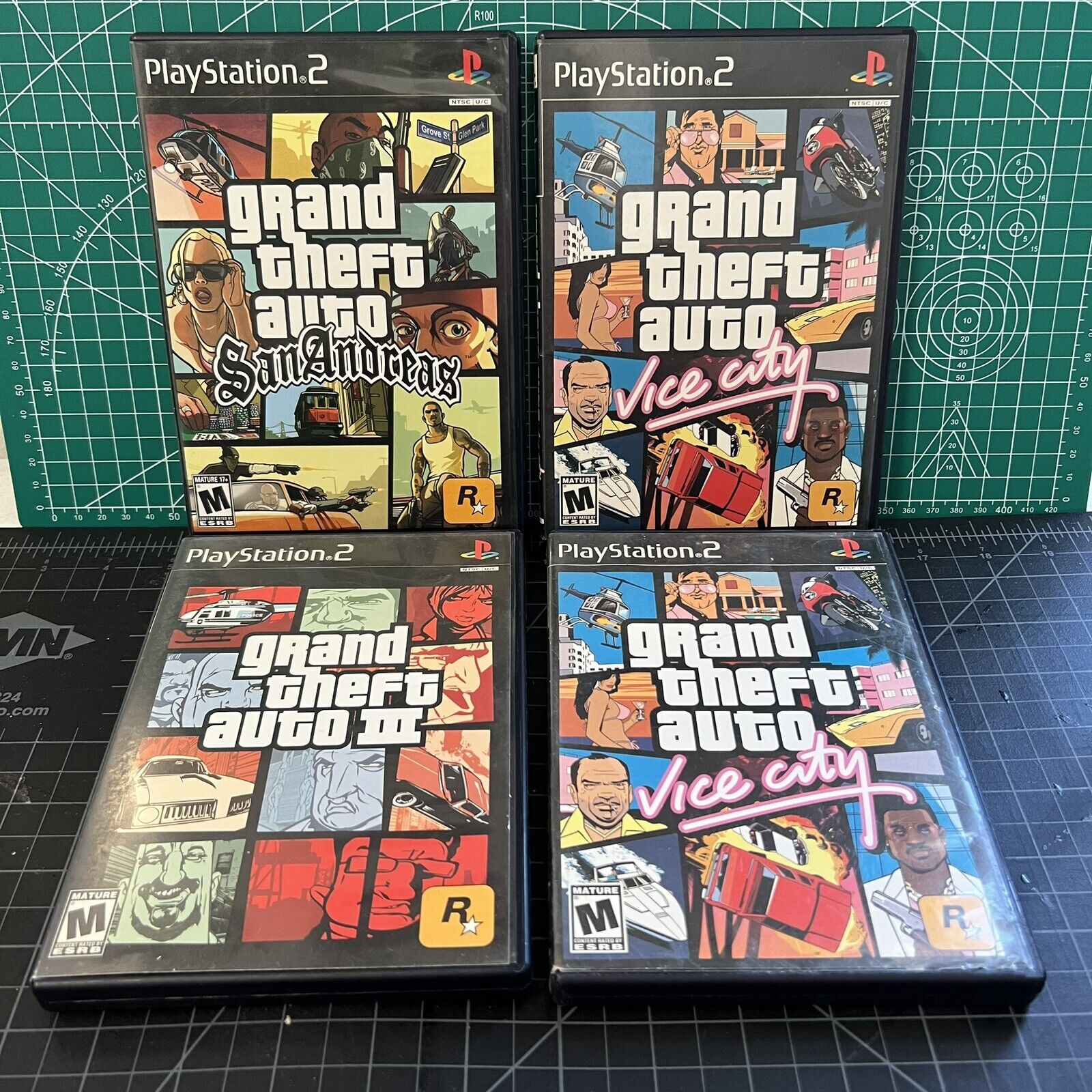 Grand Theft Auto PS1 PS2 Lot6 w/Map Sony Playstation 3 Vice San Andreas  Liberty