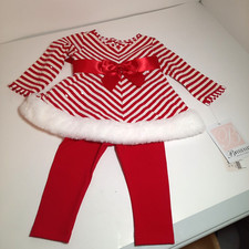 SALE  NEW Bonnie Jean Baby Dress and Leggings Christmas Set 3-6 Months  NWT