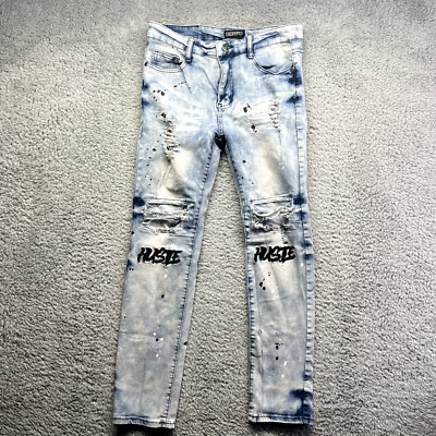 Encrypted Jeans Size 18 SkinnyFit  Denim Pants Hustle Distressed Light Wash