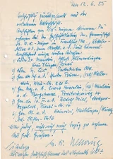 Walther Nehring-ALS from 1955 (Panzer General in Wehrmacht)