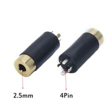 2.5mm 4Pin Stereo Female Socket Jack 2.5 Audio DIY Adapter Headphone Plug Cable