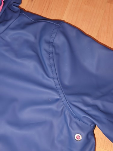 leicht gefütterter Friesennerz Regenmantel Gr. 116 Pocopiano blau m. bunten... - Bild 6 von 6
