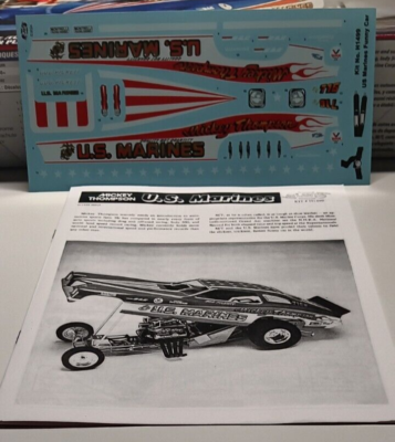 Decal Sheet Instruction 1/16 Mickey Thompson US Marines