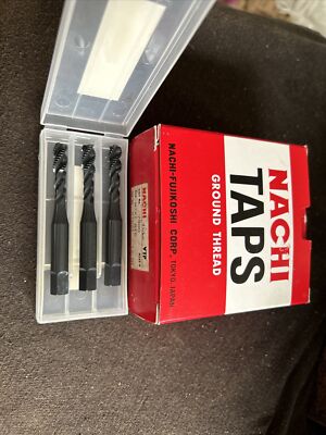 Qty. 3, Nachi M7x 1 HSSE VTP  3 Flute Spiral Flute Plug Tap M7 x 1 Made in Japan