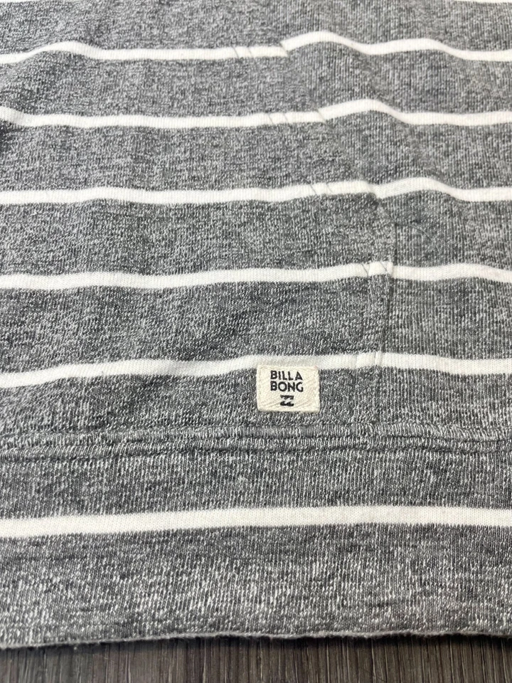 Sudadera con capucha a rayas gris y blanca con cordón Cabi de tela de rizo para mujer BILLABONG mediana Foto 3 de 4