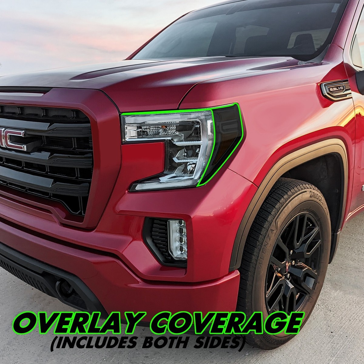 FOR 14-18 GMC SIERRA BLACK HOUSING CLEAR CORNER PROJECTOR HEADLIGHT HEAD LAMPS E