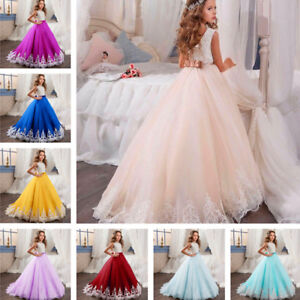 pink princess flower girl dresses