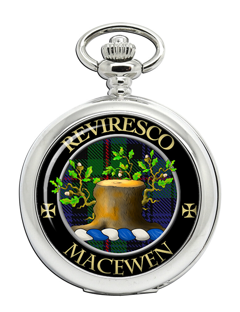 Scottish Clan Macewen Engraved Pocket Watch