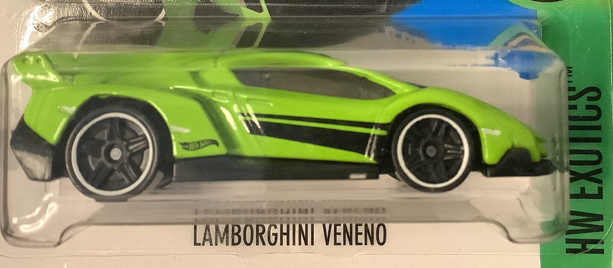 2015 Hot Wheels Hw Exotics Lamborghini Veneno Lime Green 6/10