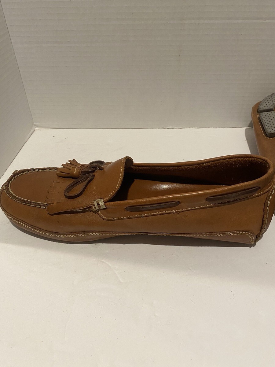 ORVIS Leather Kiltie Tassel Loafers Driving Shoes Men display picture 1