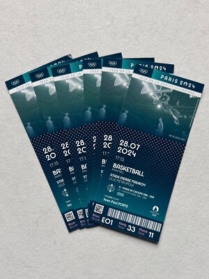 Paris 2024 Souvenir Olympic Ticket Basketball BK05 - SERBIA - USA