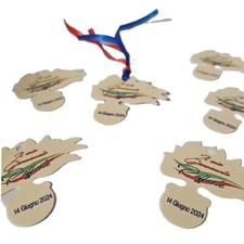 Tag etichette segnaposto bomboniera personalizzati forma fiamma carabinieri