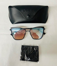 DIFF Eyewear BK-GG27 Becky Sunglasses in Black Flash Grey Gradient- NEW IN CASE