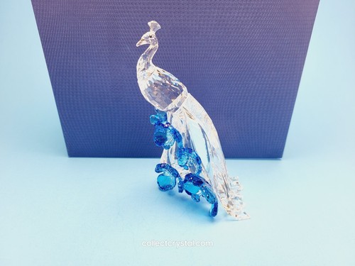 Estatuilla de cristal de Swarovski SCS 2015 pavo real blanco # 5063695 - Imagen 10 de 12