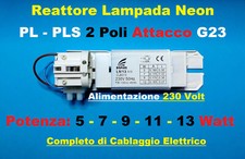 Alimentatore Reattore Ballast per lampade neon PL-PLS G23 2 Poli 5-7-9-11-13Watt