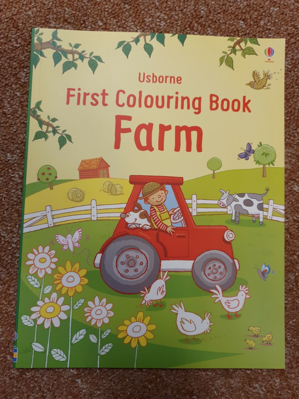 Usborne First Colouring Book Farm animals colour in farming farmer tractor farms