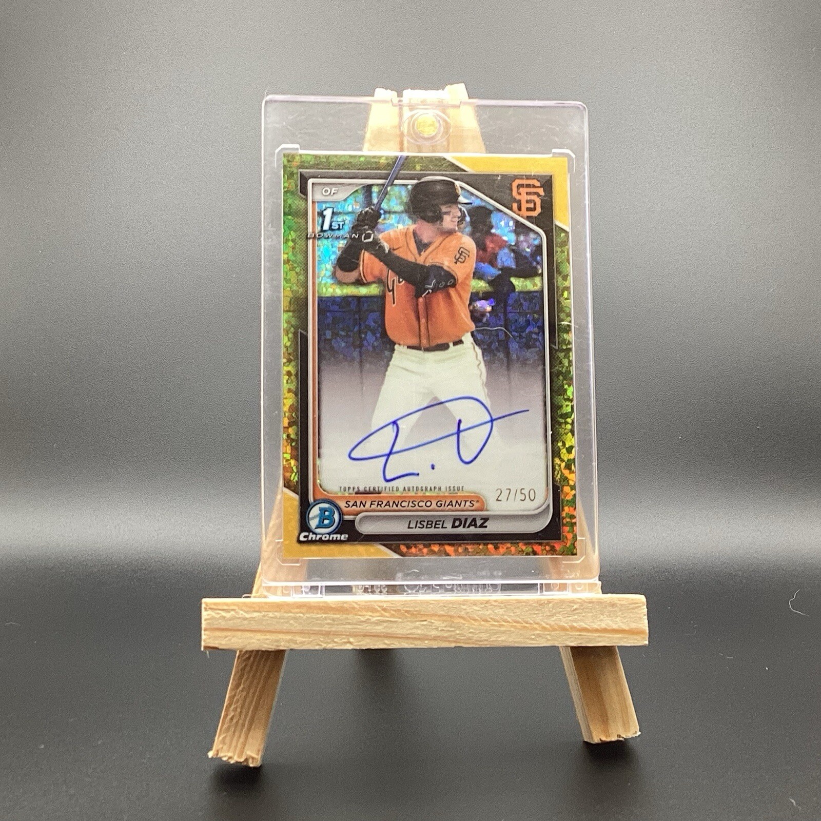 2024 Bowman Chrome Lisbel Diaz Gold Refractor Auto 27/50 #CPA-LDI