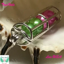 Enchanted Tube - 925 Sterling Silver - Locket Pearl Cage Pendant - Hold 6-8mm