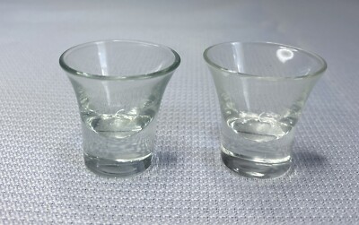 Vintage 1.25  Tall Mini Shot Glasses/ Mini Ice Cream Cups, Set Of 2