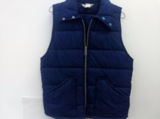 Vintage Men's Quilted Vest Coat Tom Cat Nine Lives 1970's Navy Blue Size M