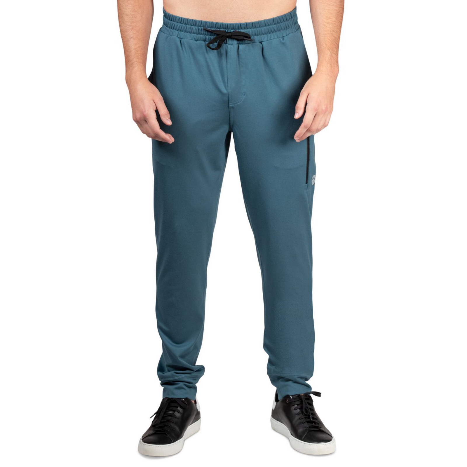 NATORI Men's Rumi Jersey Jogger Pants sz L Large Blue Teal Athleisure