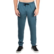 NATORI Men's Rumi Jersey Jogger Pants sz L Large Blue Teal Athleisure