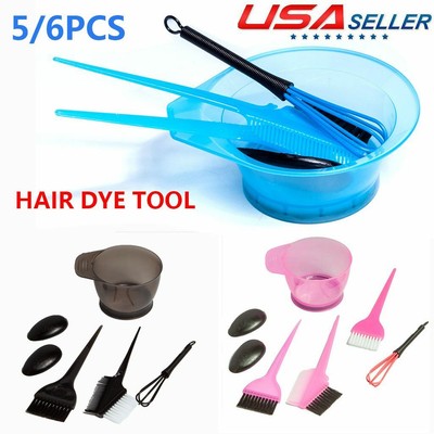 Hair Dye Color Brush Bowl Combo Coloring Brush Kit Set Tint Tool Bleach US