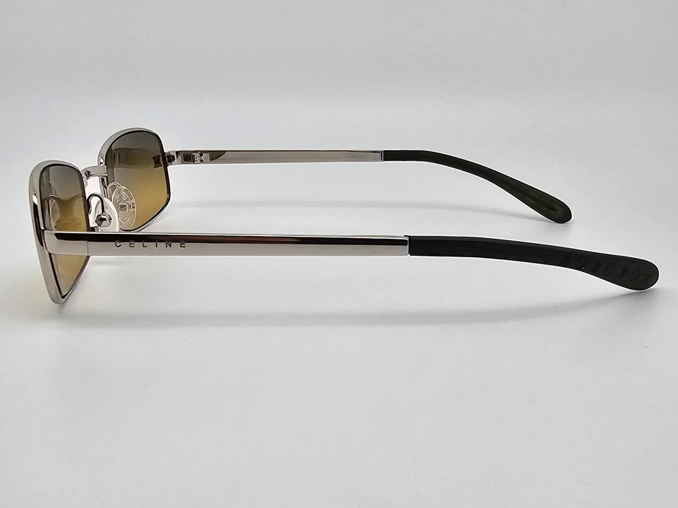 Celine SC1019 Col. 579 银色镜框黄色渐变闪光金色镜片太阳镜 — 第 4/4 张图片