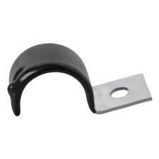 Pack of 15 8172 Cable Clamp, U-Type Black, Silver Fastener 0.937", RoHS