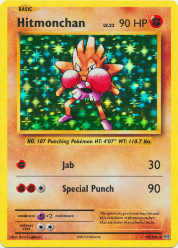 驚きの安さ Hitmonchan HOLO RARE 62/108 Pokemon XY Evolution Anniversary メイク道具・化粧小物