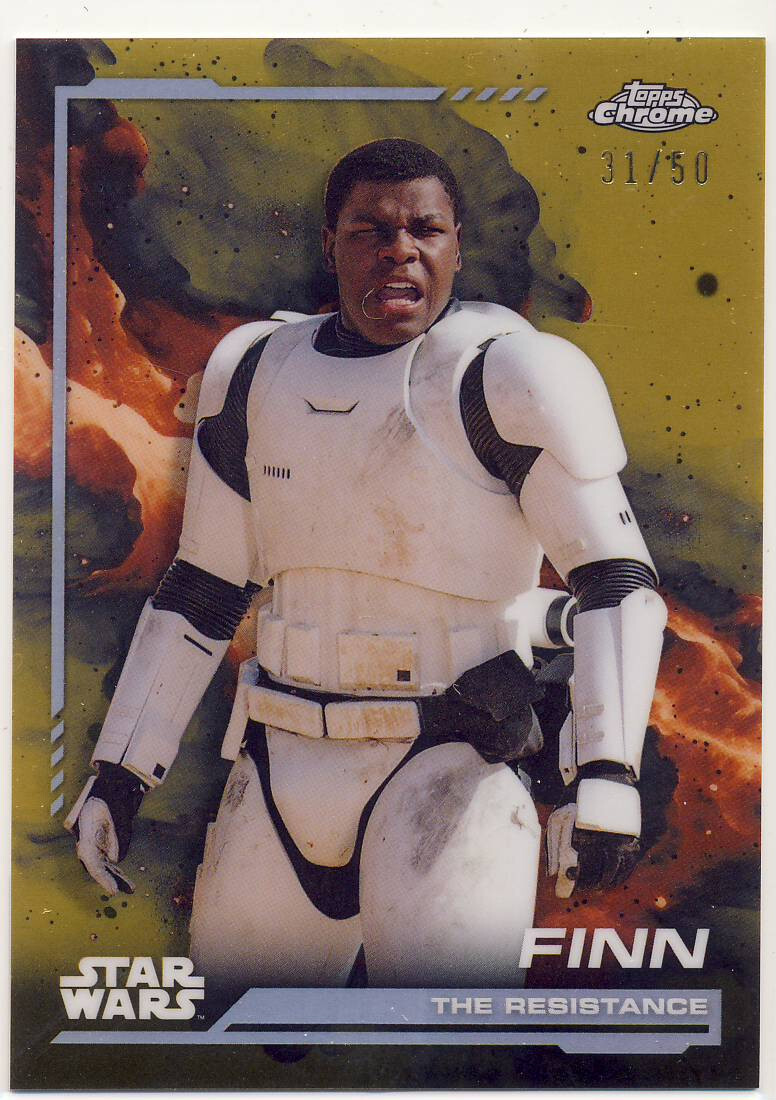 2024 Topps Star Wars Chrome Gold Refractor 113 Finn 31/50