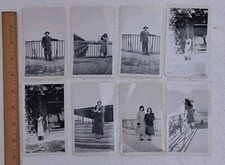 Lot of 8 1950's 1940's Black White Photos Of People Couples