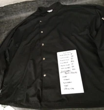 Uncommon Threads Unisex Classic Knot Chef Coat, Black 5xl