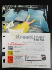 Vintage 1959 "KAR-RUG" by Rubbermaid Jobbers Sell Sheet FLOOR MAT Advertisement