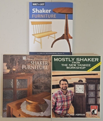 Lot of 3 ''Shaker Furniture'' Books - Woodworking