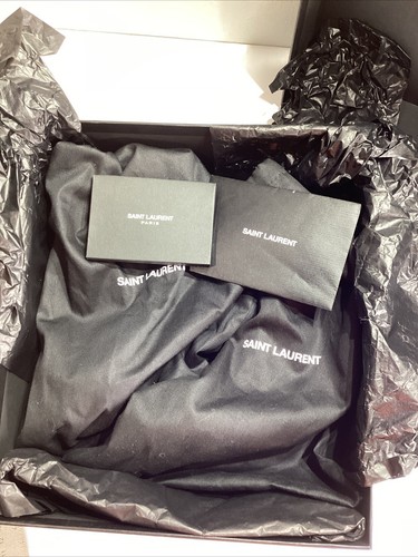 NIB Saint Laurent Opyum Black Silver Sandals 85 with YSL Heel Size 37.5 - Picture 13 of 13