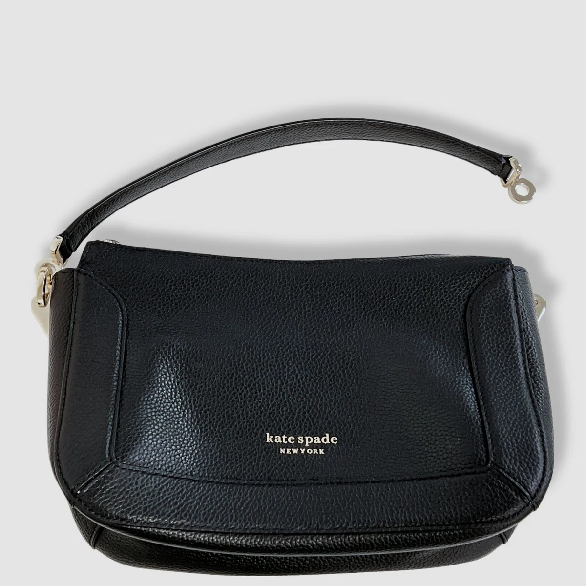 Kate spade black pebbled leather best sale purse