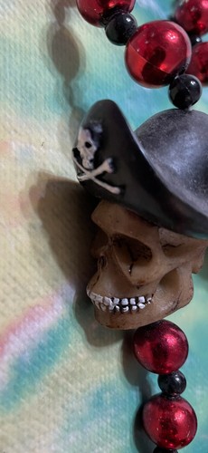 Mardi Gras Carnival Bead 20" Pirate Skulls Necklace New Orleans Parade Throw - Bild 4 von 7
