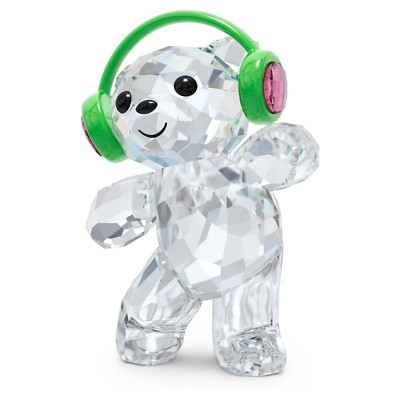 New in Box Sparkling Swarovski Crystal Kris Bear Figurine Just Dance