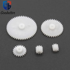 Pack Of 5 Plastic Gears Cogs And Gear Rack Various Sizes Toy Model DIY Part