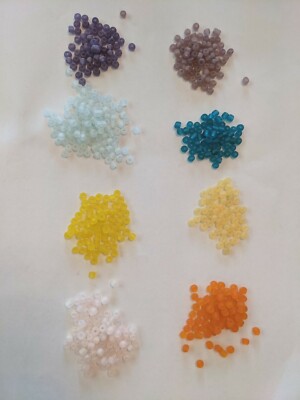 6/0 Frosted Transparent Glass Seed Beads, size 3 ~4mm, Hole: 1mm Qty 30g