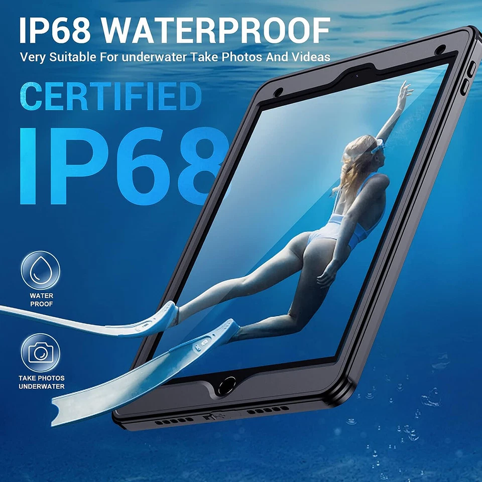 Waterproof Case For iPad 9th/8th/7th/6th/mini 5th/4 Shockproof Heavy Duty Cover - Image 3 of 4