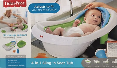 Fisher-Price 4-in-1 Sling 'n Seat Baby Bath Tub FREE SHIPPING